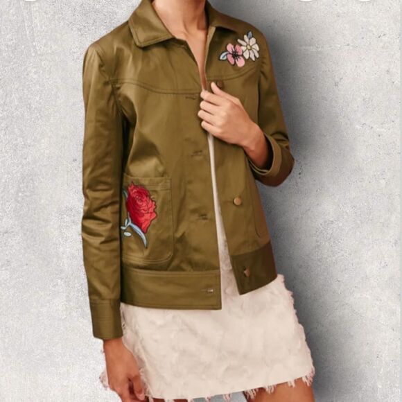 : : RACHEL ANTONOFF NEW w/ Tags 70s / 80s Inspired Army Jacket with Patches : : - Picture 1 of 16